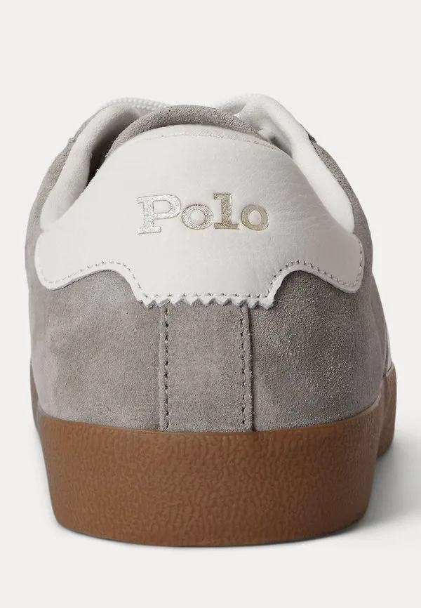 Кроссовки court vulc из замши Polo Ralph Lauren, Earth Grey/Deckwash White — фото 3