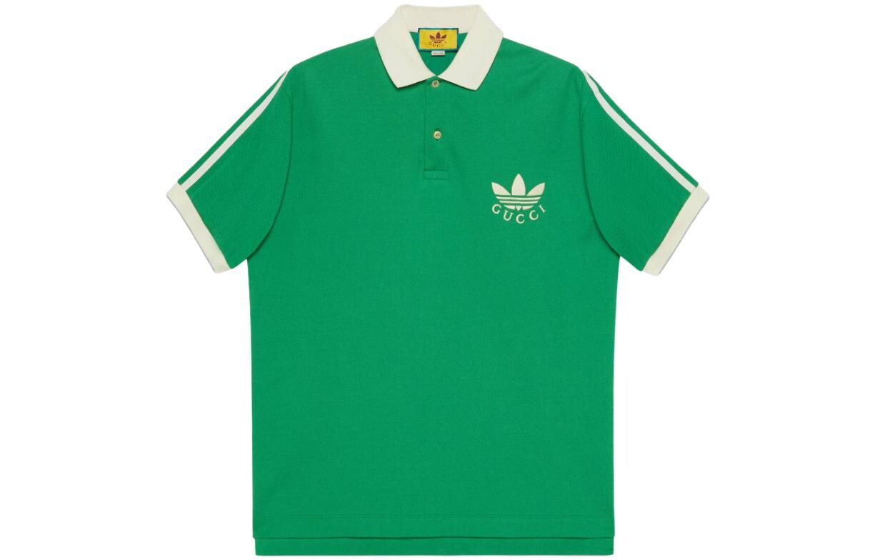 

Мужская рубашка поло Adidas X зеленая Gucci, зеленый