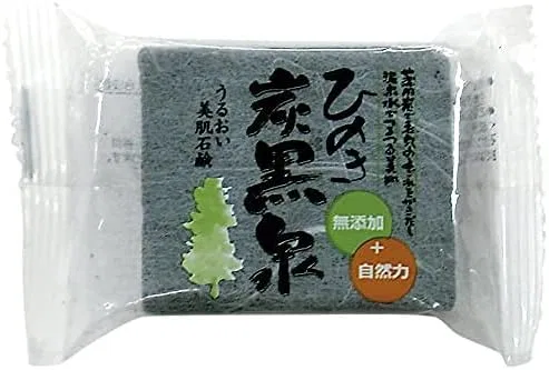 Мыло для умывания Hinoki Charcoal Kurosen, набор 3 шт., 75 г