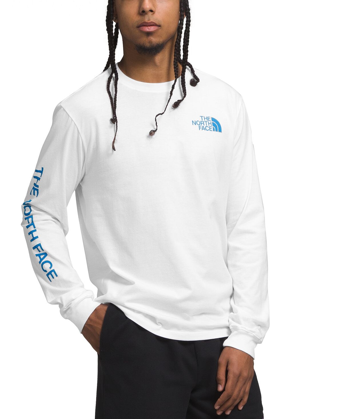 

Мужская футболка с длинным рукавом и графическим логотипом The North Face