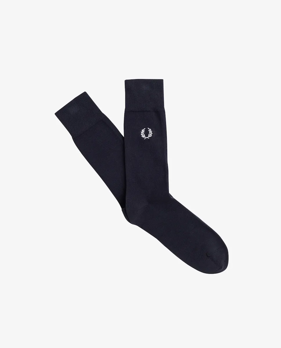 

Однотонные носки с контрастным логотипом Fred Perry, темно-синий
