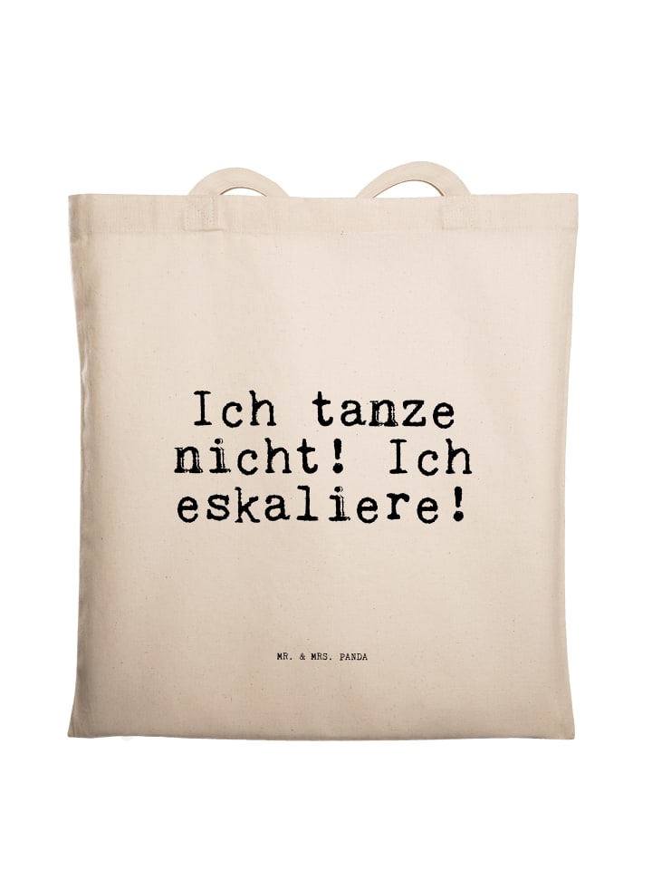 

Mr. & Mrs. Panda Хлопчатобумажная сумка с надписью «Я не танцую! Я...» кремового цвета