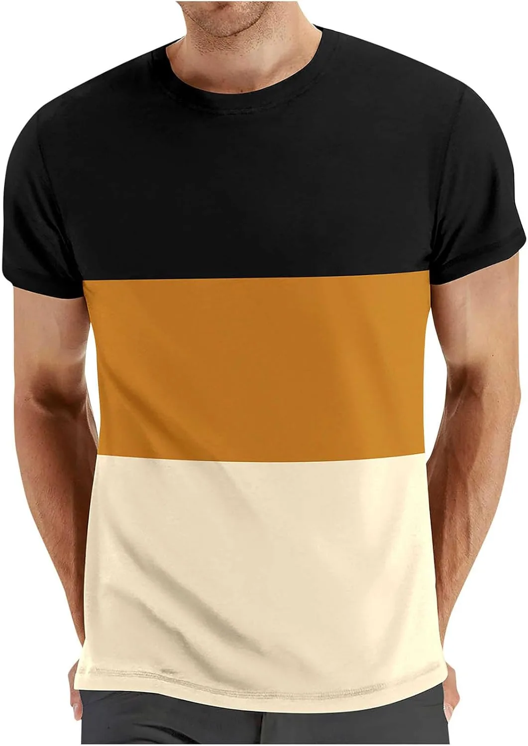 

Футболка Color Block для мужчин с коротким рукавом Sdeycui