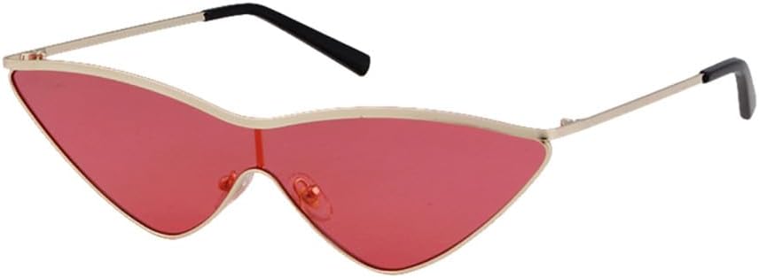 

Винтажные маленькие солнцезащитные очки «кошачий глаз» в форме треугольника, ретро, ​​металлическая оправа, цельные солнцезащитные очки для женщин, черные, UV400 TYUVIVO, C4