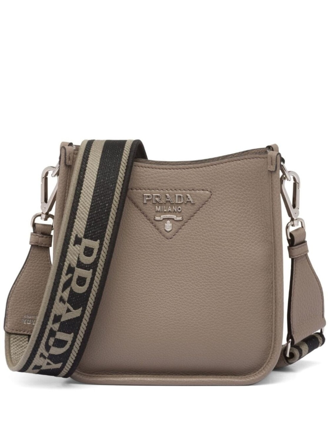 

Мини-сумка Prada с логотипом, серый