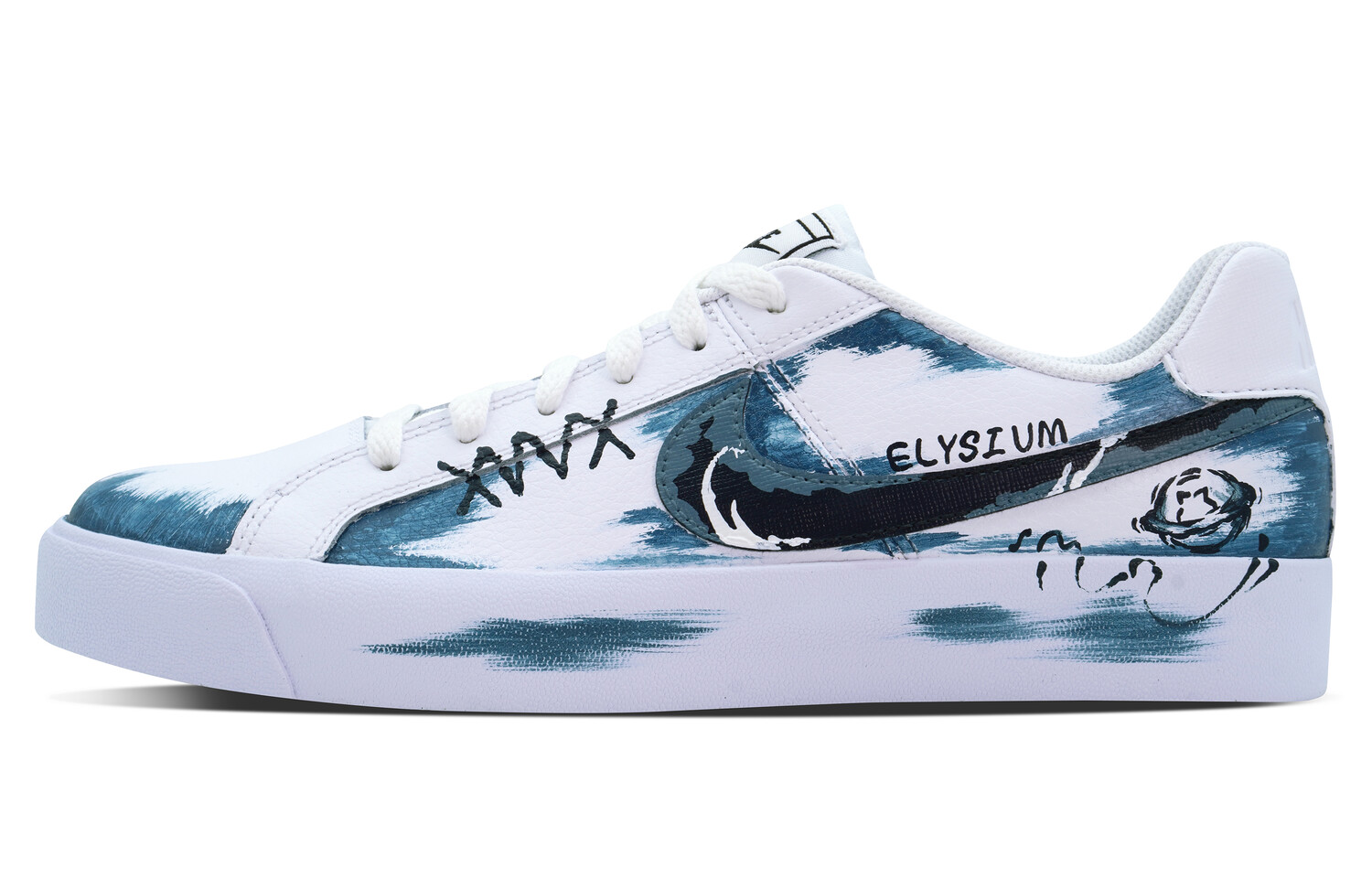 

Кроссовки Nike Court Royale Skateboarding Shoes Men Low-top White/blue, белый/синий