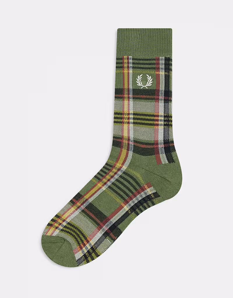 

Носки Fred Perry в клетку зеленого цвета