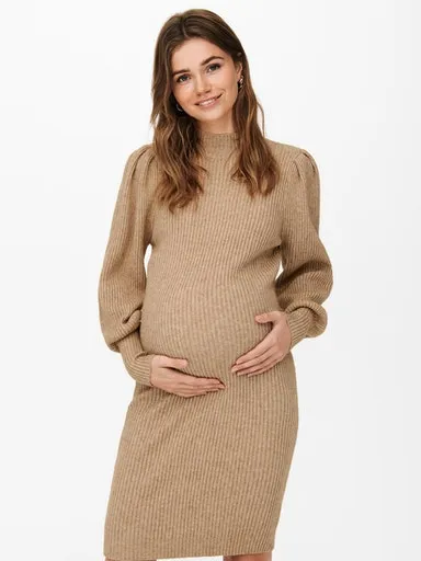 

Трикотажное платье Only ДЛЯ МАТЕРИАЛОВ "OLMKATIA L/S DRESS KNT NOOS" Only Maternity, цвет Toasted Coconut Detail:W. Melange