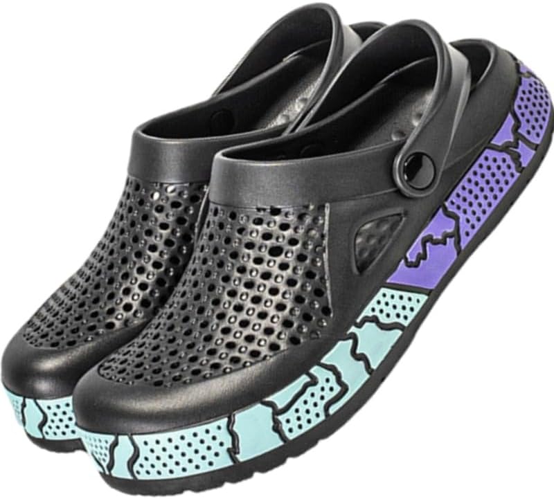 

Мужские летние сандалии, удобные, с противоскользящей подошвой, дышащие и долговечные тапочки с мягкой подошвой из EVA, подходят для использования дома и на улице Clolinde, черный