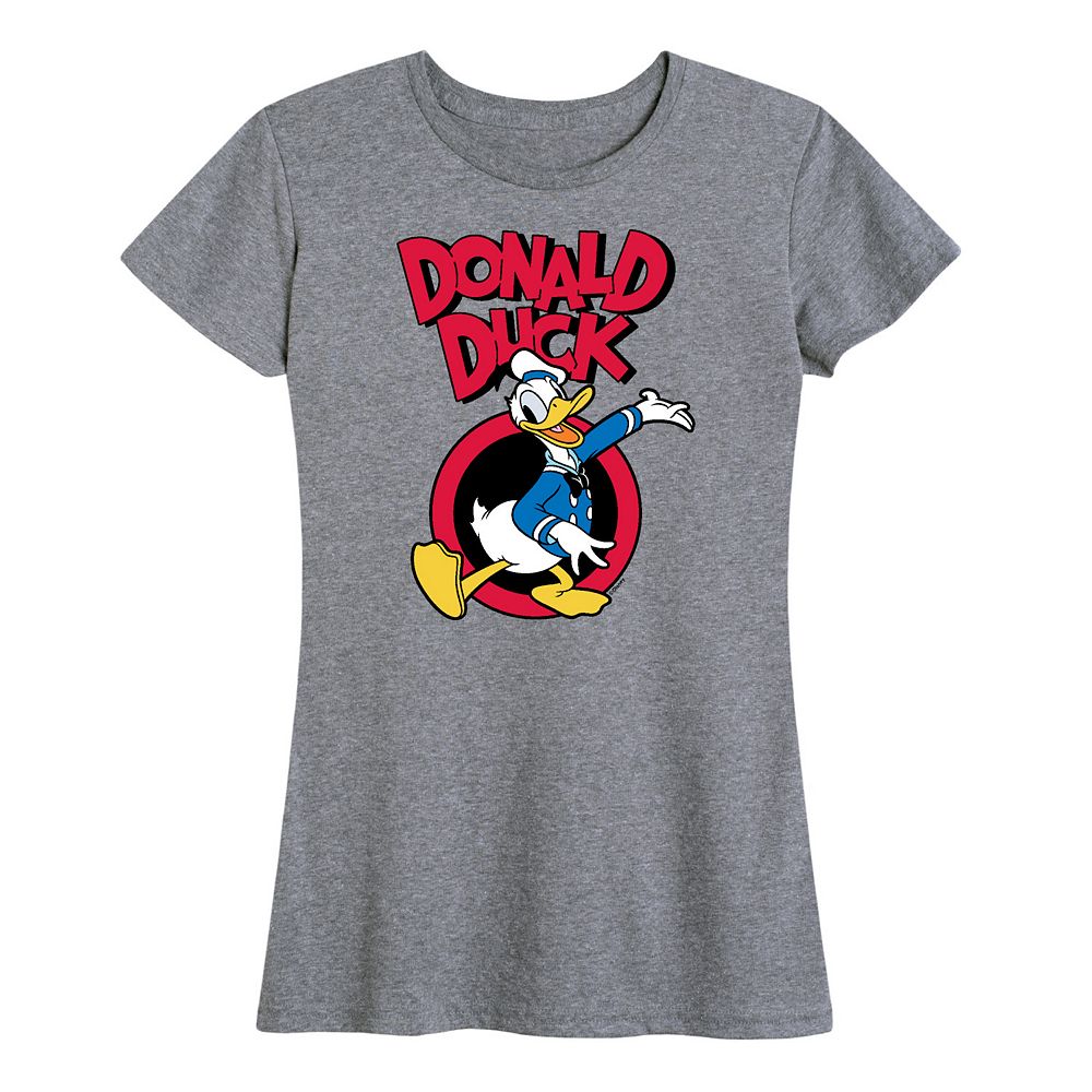 

Женская футболка с рисунком Disney's Donald Duck, цвет Heather Gray