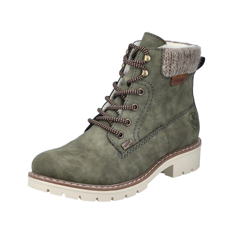 Ботинки женские Rieker Lace-Up Ankle Boots на шнуровке, зеленый