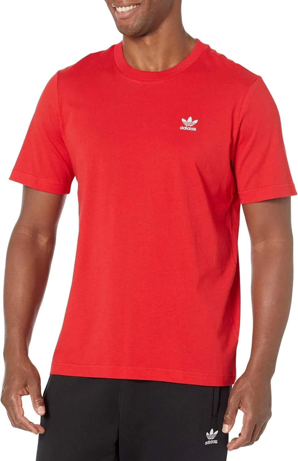 Футболка с принтом Trefoil, adidas, Better Scarlet
