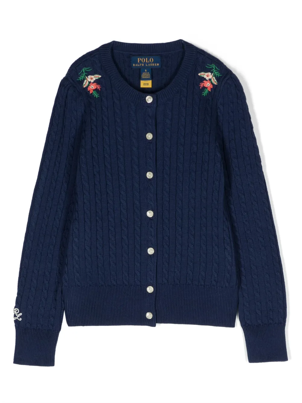 

Джемпер фактурной вязки с вышивкой POLO RALPH LAUREN KIDS, синий
