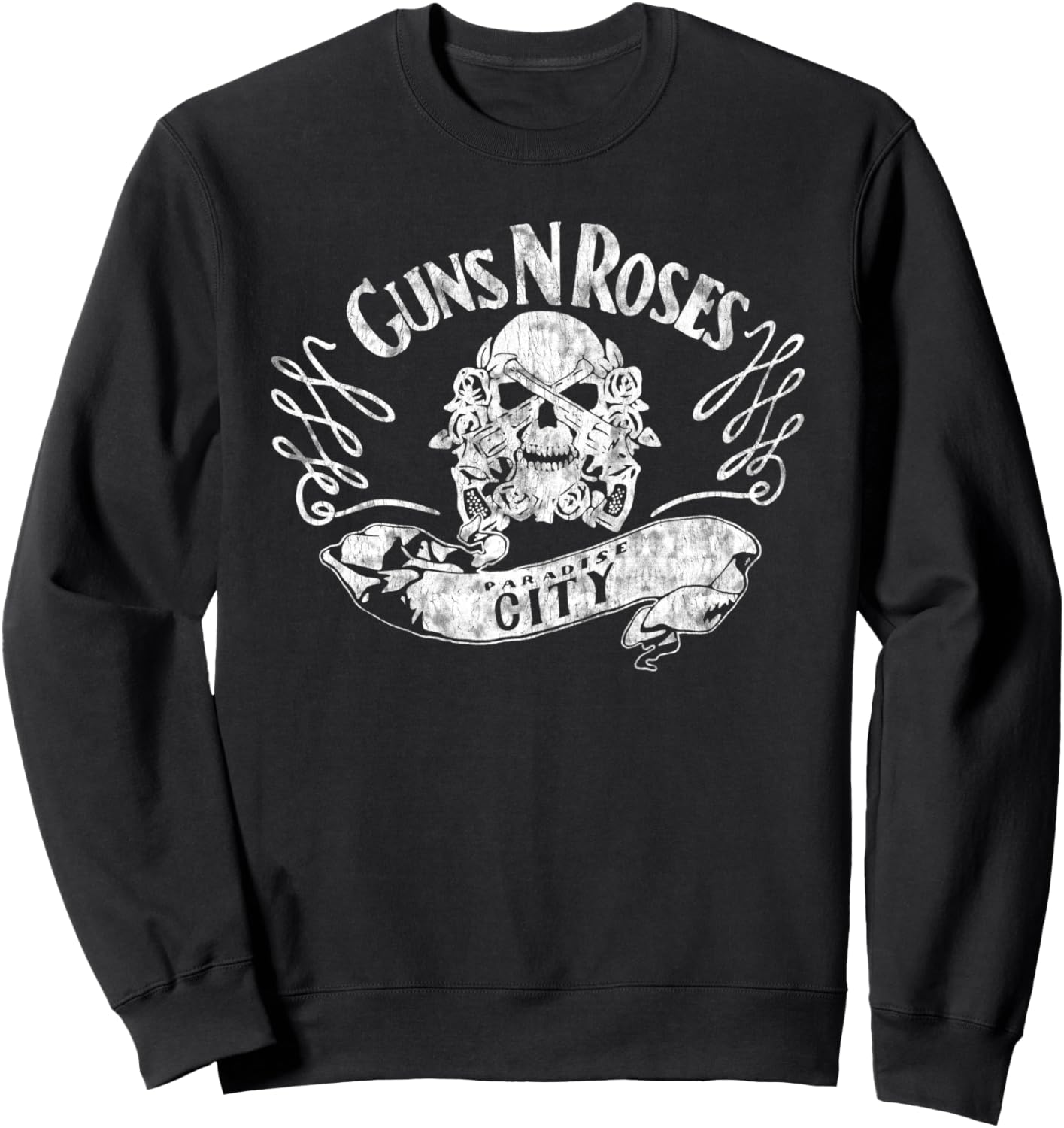 

Официальная толстовка Guns N' Roses Paradise City Scroll, черная, Черный, Официальная толстовка Guns N' Roses Paradise City Scroll, черная