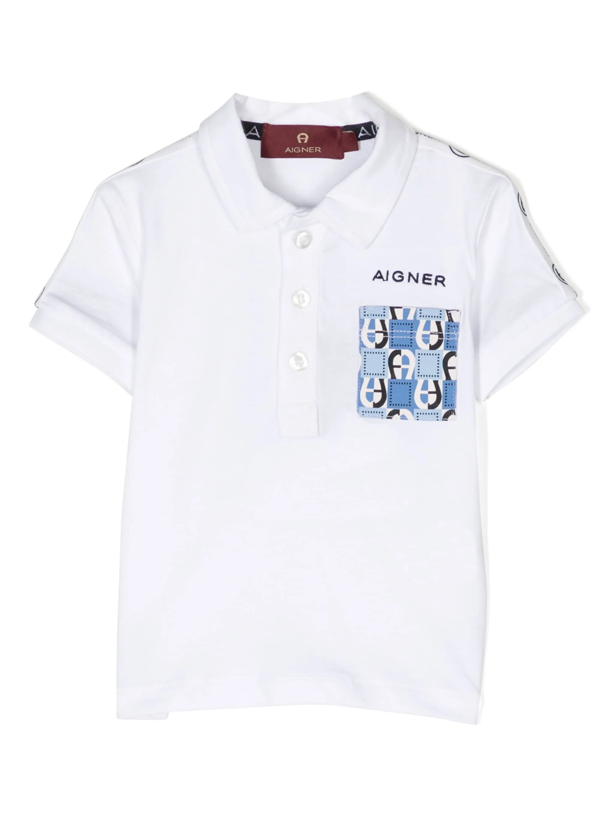 

Рубашка поло с вышитым логотипом Aigner Kids, белый
