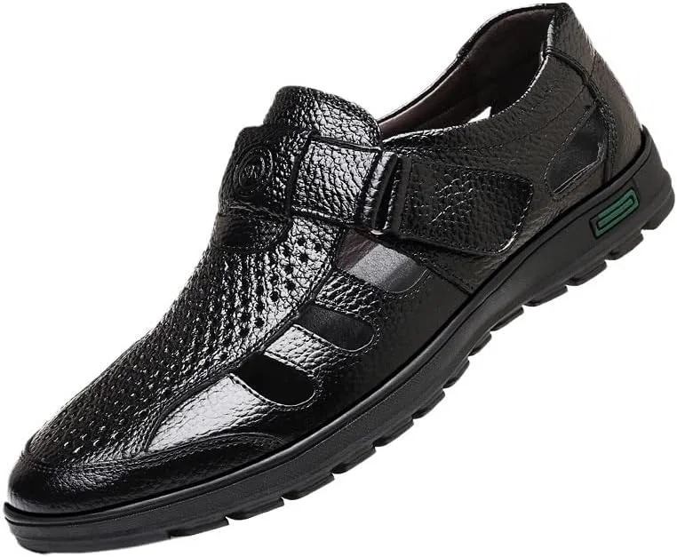 Мужские повседневные туфли slip-on из кожи с перфорацией, D ZUIAI