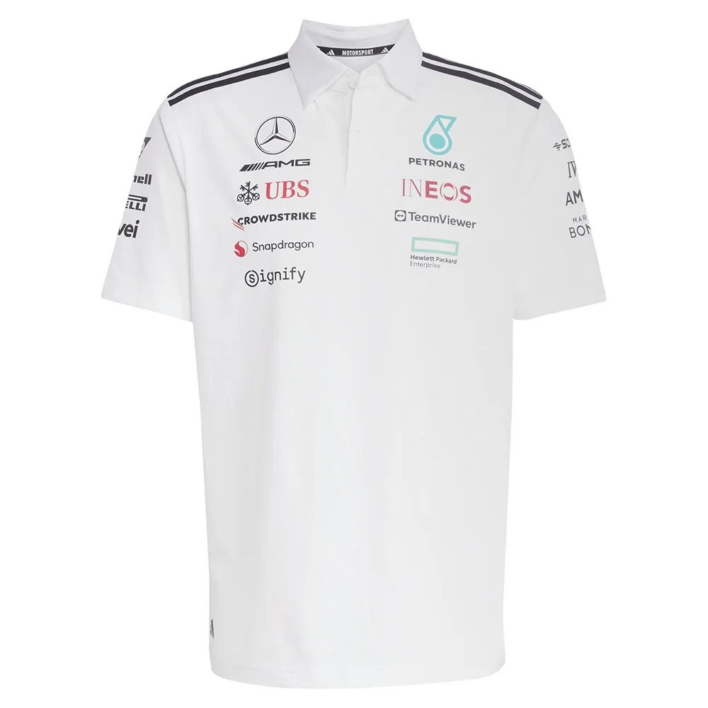 Поло с коротким рукавом adidas Mercedes TM AMG Petronas F1 Team, белый — фото 3