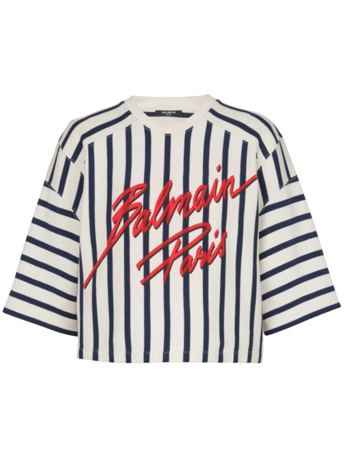 

Полосатая футболка Balmain, белый