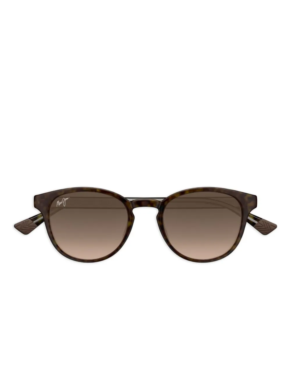 

Солнцезащитные очки Hiehi в круглой оправе из черепаховой кожи Maui Jim, коричневый