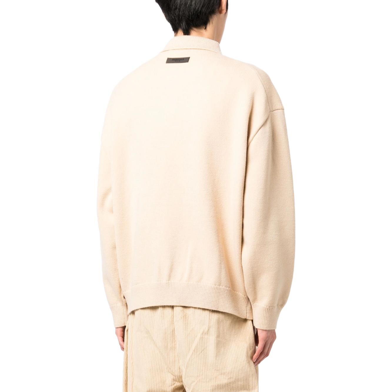 Поло с длинными рукавами Fear Of God Essentials, бежевый — фото 4