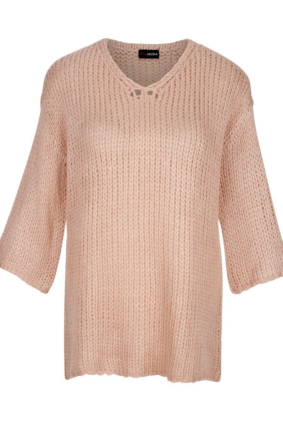 

Тонкий вязаный свитер MIAMODA Sweater, розовый