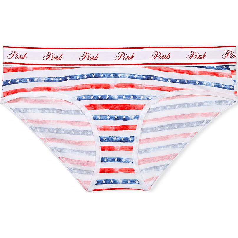 

Victoria's Secret Трусы хипхагер с розовым логотипом из хлопка / OWFSP Женские трусы 1 упаковка мультиколор