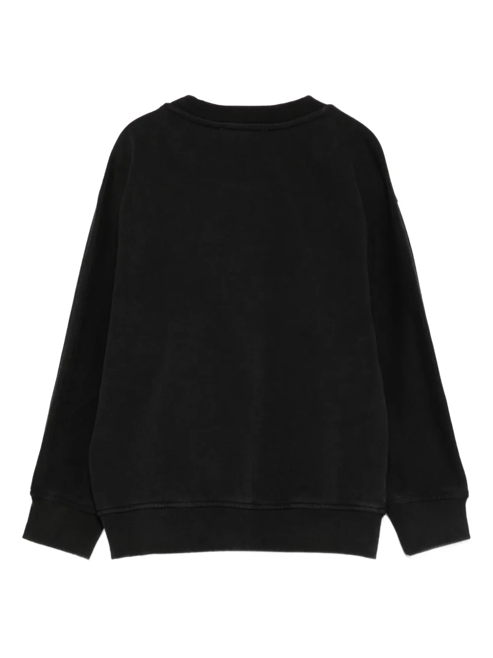 Свитшот с нашивкой-логотипом и карманом Stella McCartney Kids, черный — фото 2