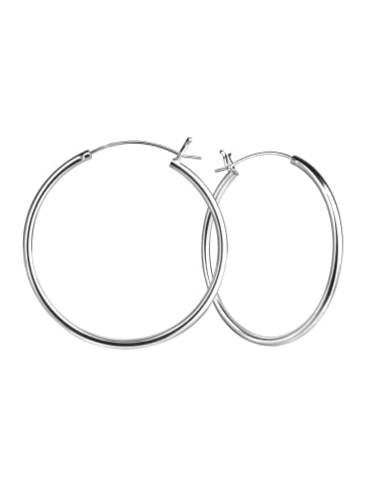 

Alexander York Серьги-кольца 20 мм с французской застежкой из серебра 925 пробы, комплект из двух сережек