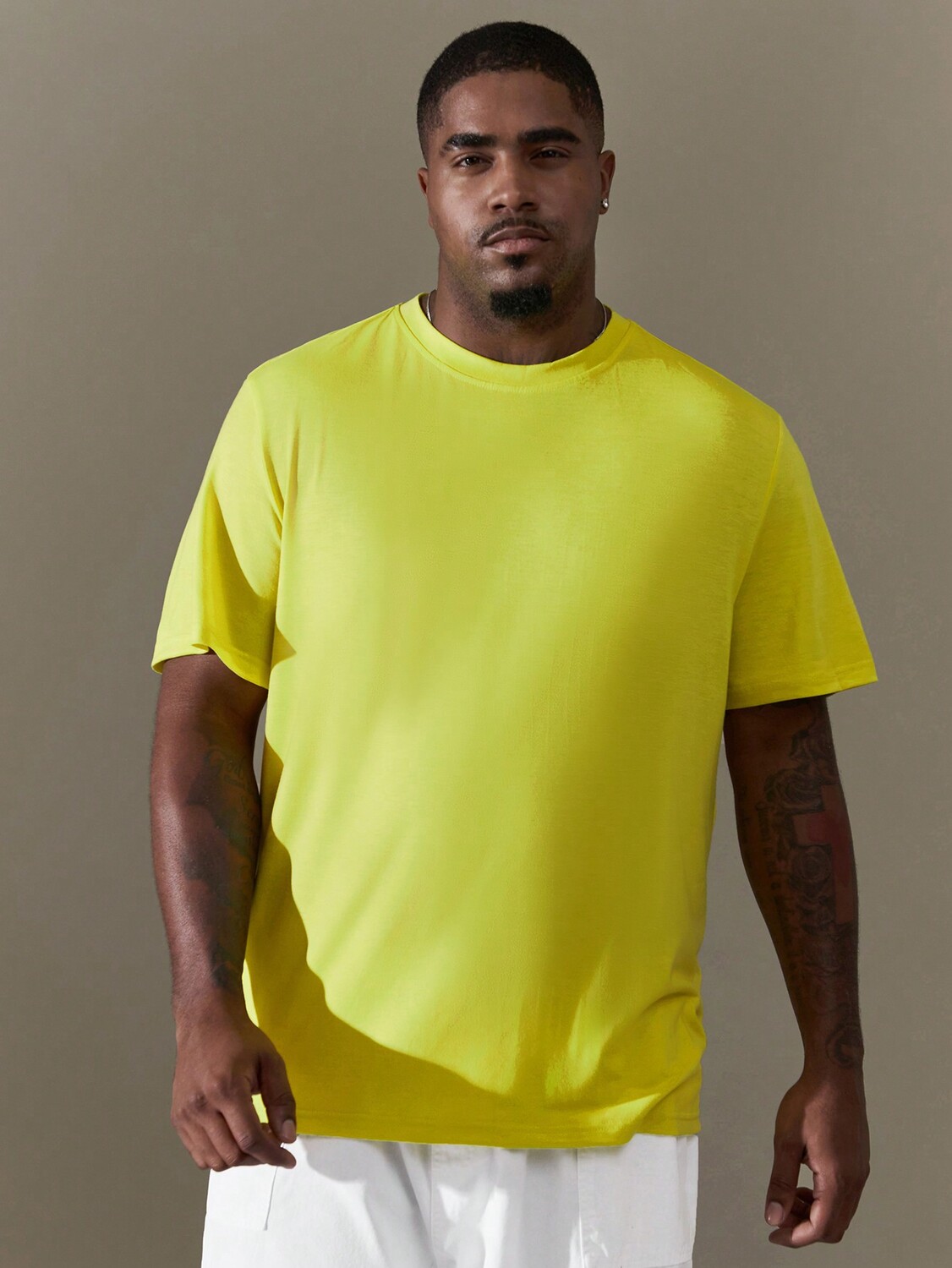 

SHEIN Мужская футболка Manfinity Homme plus size, узор с надписью, зеленый
