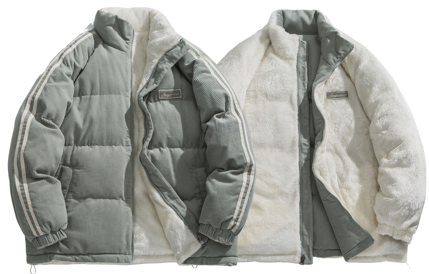 

WARRIOR Пуховик унисекс Huichao Open Ended Smile Collection, Light Green