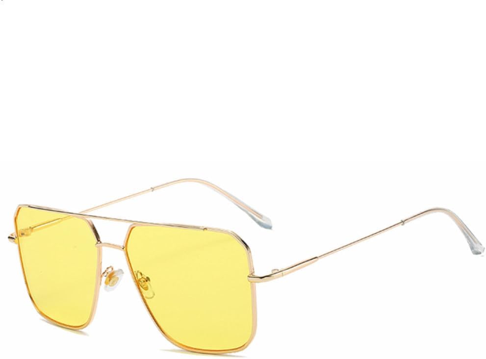 

Крупные классические солнцезащитные очки для мужчин и женщин, металлическая оправа, градиентный дизайн, роскошные, с защитой от УФ-излучения UV400 LVTFCO, C02 Gold Yellow