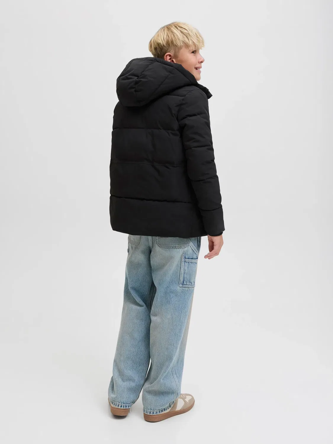 Стеганая куртка, легкая, JACK & JONES Junior, черный — фото 3