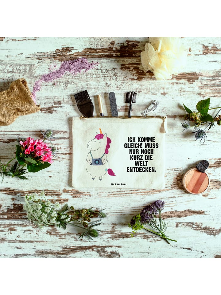 

Mr. & Mrs. Panda Сумка-шоппер с фотографом-единорогом и надписью белого цвета