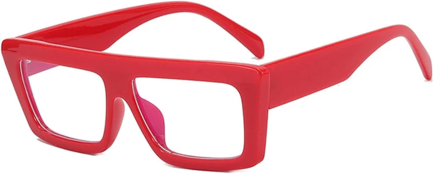 

Женские солнцезащитные очки в толстой оправе, ретро-солнцезащитные очки, винтажные маленькие мужские солнцезащитные очки, роскошные очки с защитой от УФ-излучения UV400 TKKTLLT, Red Clear