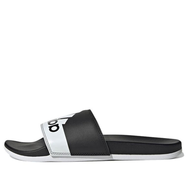 

Тапочки adilette comfort slide 'black white' Adidas, белый