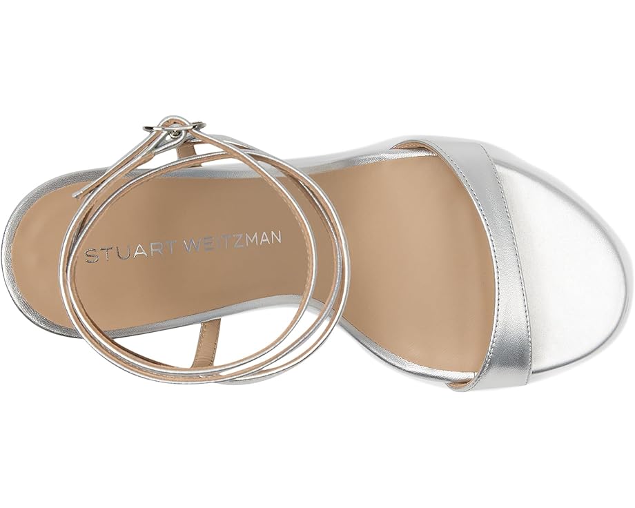 Туфли Stuart Weitzman Nudist Wrap 100, серебряный — фото 2