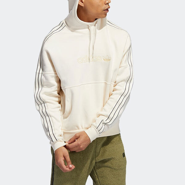 Толстовка Men's adidas originals Stripe Solid Color Creamy White, мультиколор — фото 2
