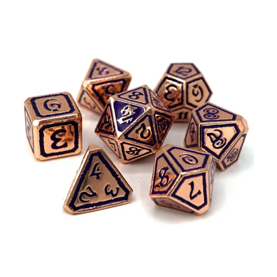 

Поликомплект - Королевы позолоченных руин (7), Metal Poly Dice Sets (Die Hard Dice)