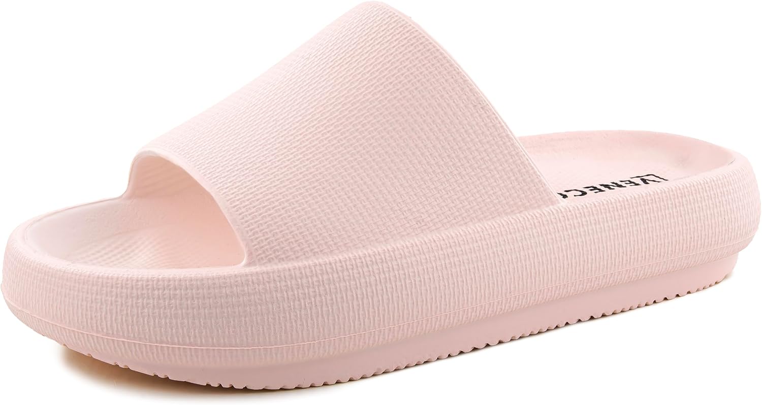 

Домашние тапочки VENECORE Nube для женщин и мужчин, шлепанцы для душа, облачные тапочки, тапочки для ванной с мягкой толстой подошвой, пляжные сандалии, легкие нескользящие сандалии, светло-розовый