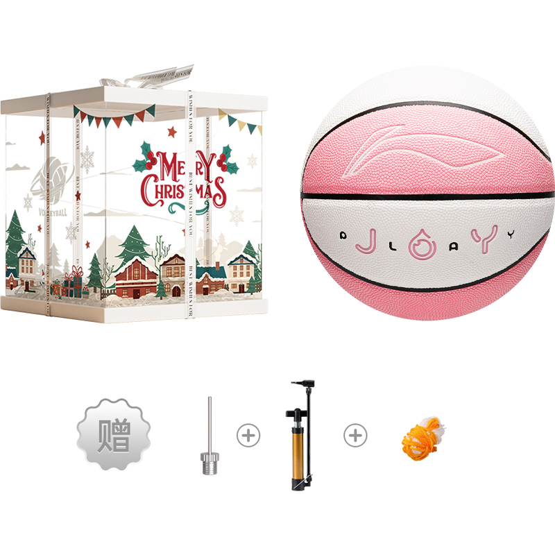 

LINING Баскетбольный мяч PU розовый/белый размер 6 тренировочный unisex