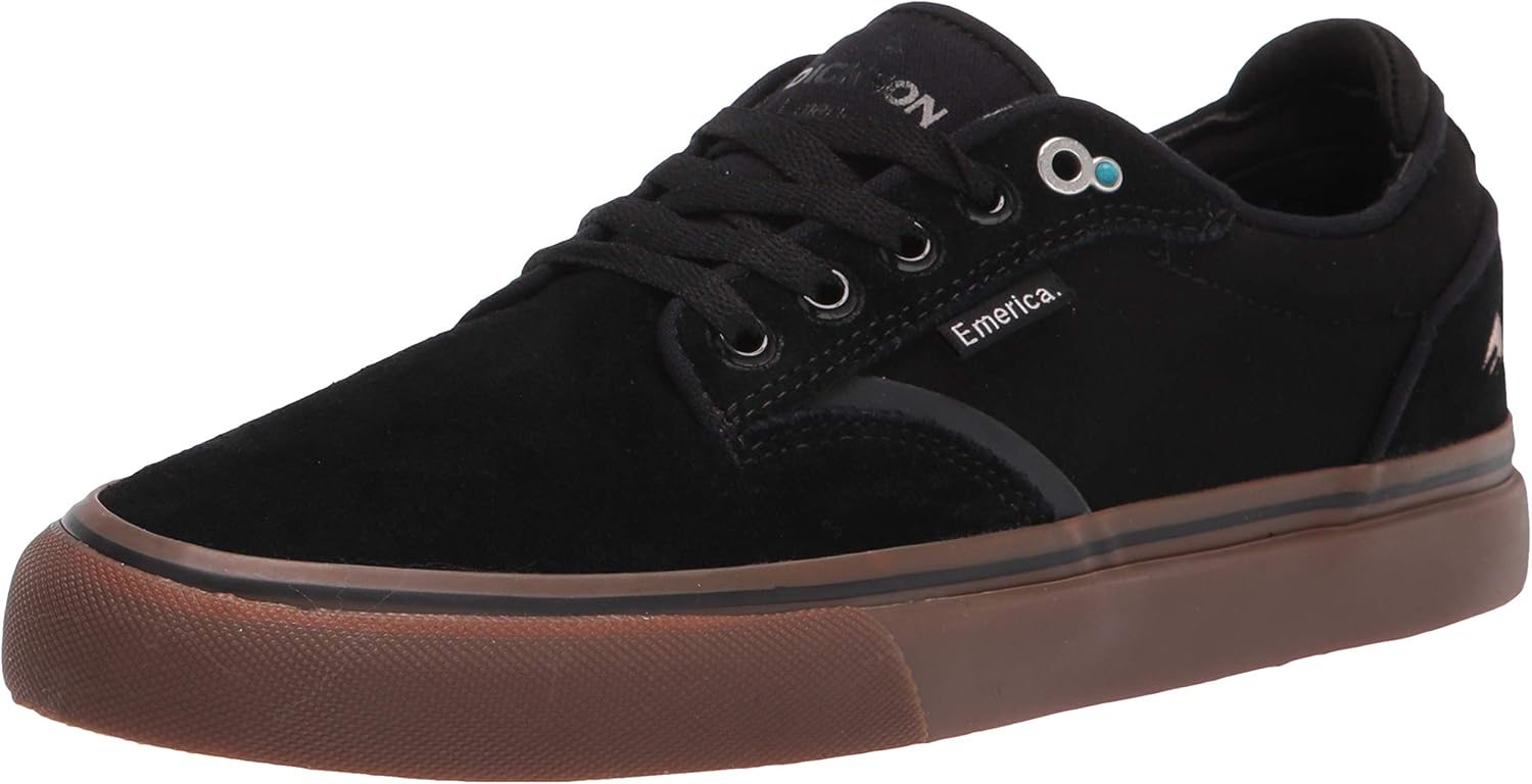 

Emerica Dickson - профессиональный скейт-стиль, усиленная вулканизация, удобная посадка, повседневные кроссовки 2025, черный