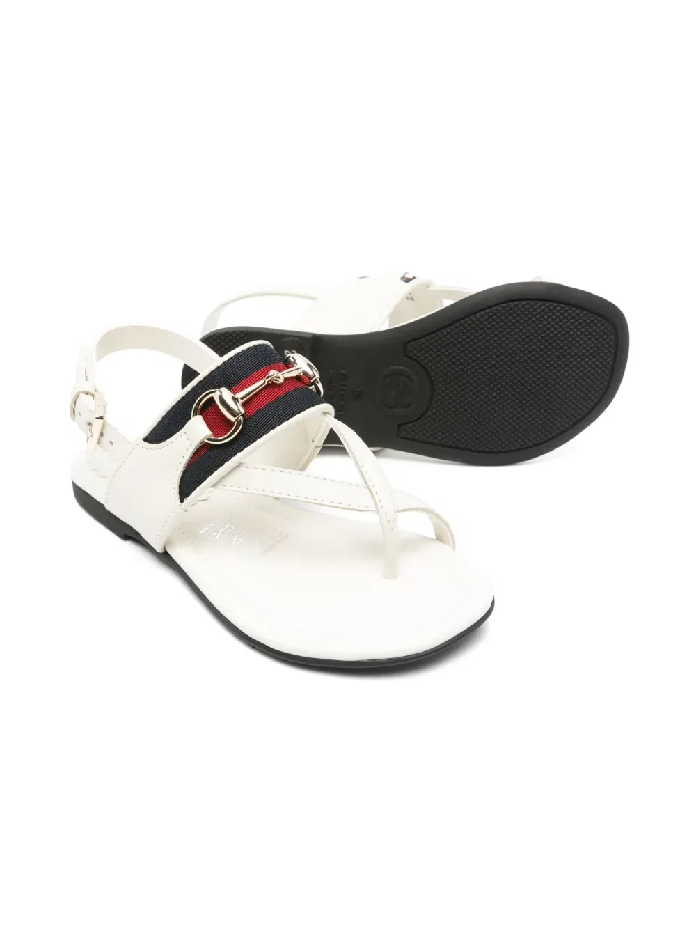 Сандалии Gucci Kids Web-detail, белый — фото 2