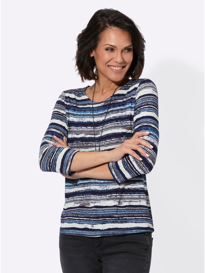 

Рубашка с круглым вырезом в цвете ледяное сине-бежевый WITT WEIDEN