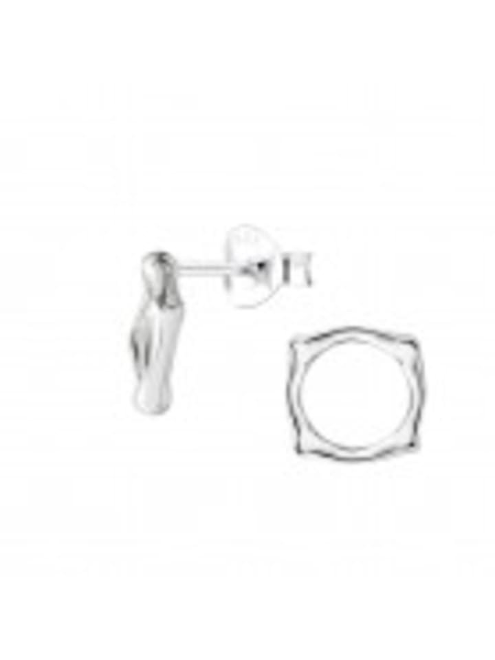 

Alexander York Квадратные серьги-гвоздики с ажурным дизайном из серебра 925 пробы, комплект из 2 штук