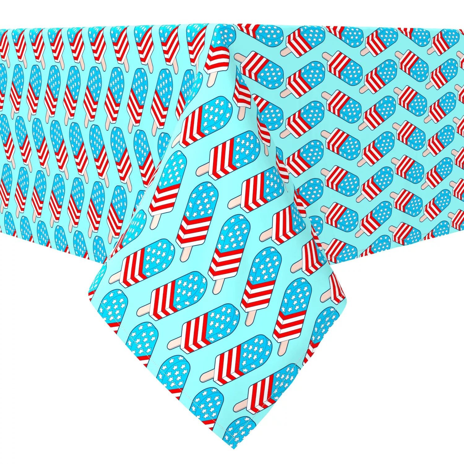 

Квадратная скатерть, 100% хлопок, 60x60 дюймов, Patriotic Ice Pops