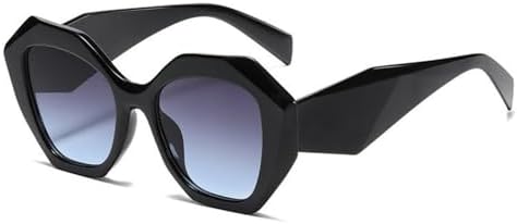 

Крупные солнцезащитные очки неправильной формы для женщин, уникальные многоугольные солнцезащитные очки для мужчин, модные солнцезащитные очки в крупной оправе MTZJH, C7grayblue