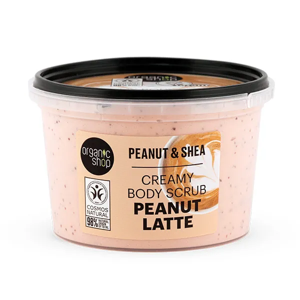

Отшелушивающий крем Creamy Body Scrub Peanut Latte Organic Shop, 253 ml
