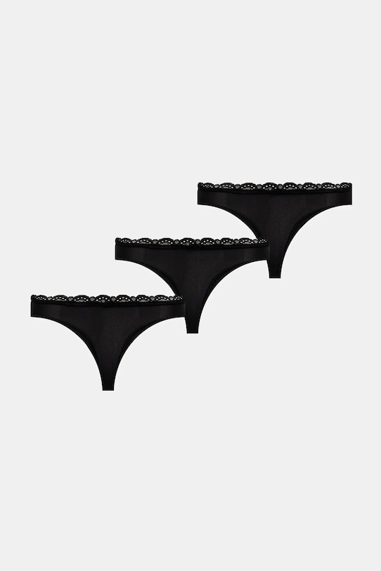 

Три пары стрингов Calvin Klein Underwear, черный