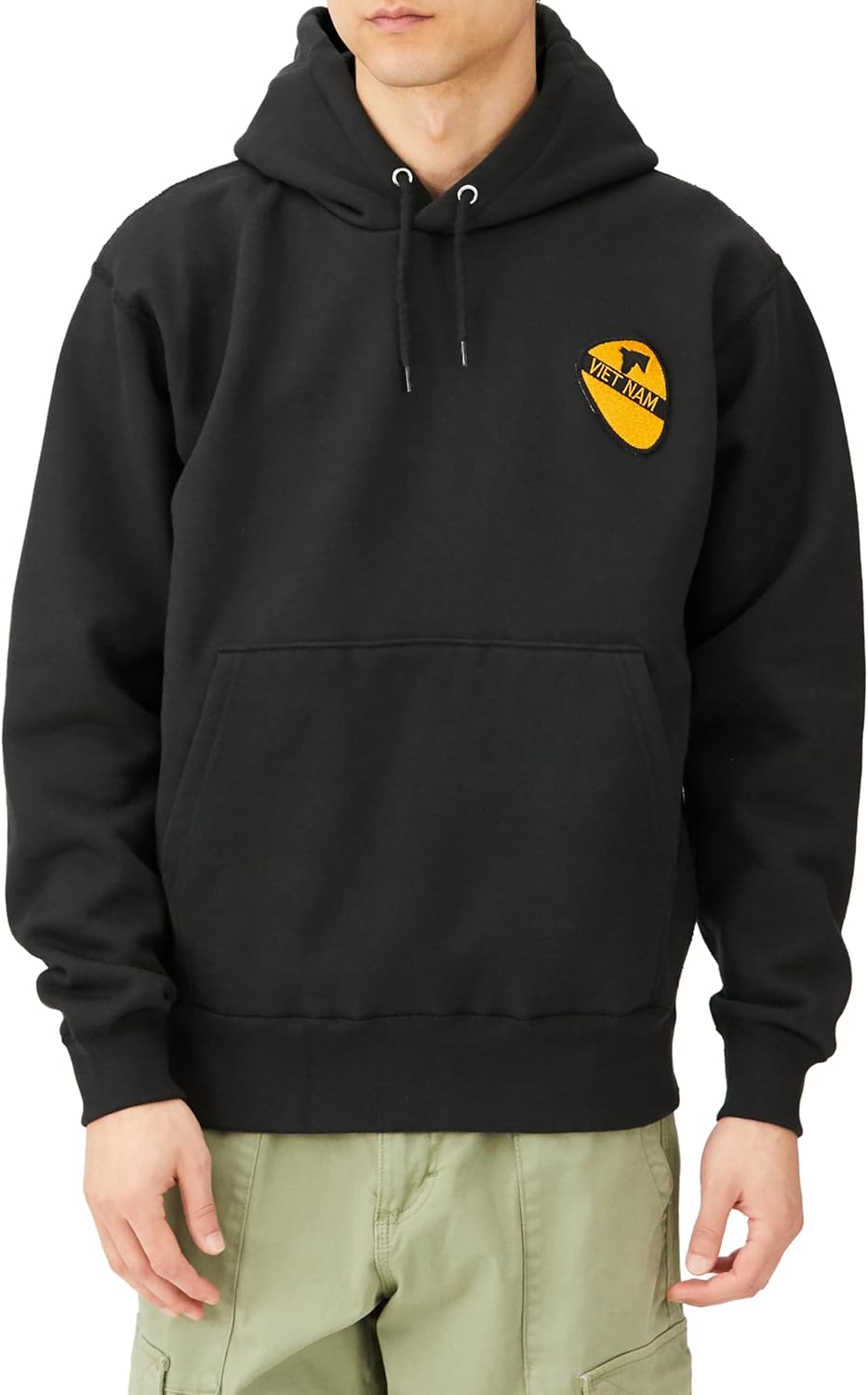 

Толстовка с капюшоном в стиле F, нашивка с гербом армии США, толстовка с флисовой подкладкой, черная F-Style