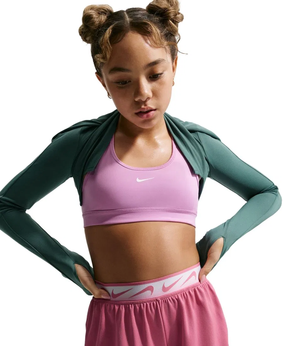 Беговые шорты Dash Dri-FIT для девочек 7-16 лет Nike, розовый/белый — фото 2